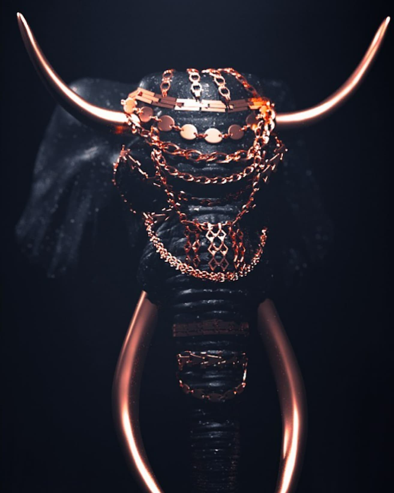 Appeagyei and the elephant, cinematic 3D key art from The Lost Comb of Mawu by BrakoVerse Media Ghana